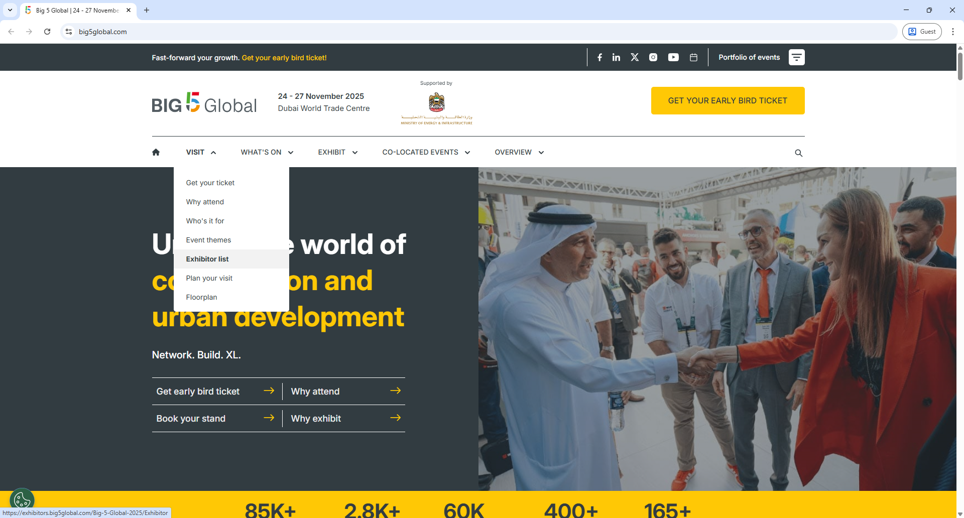 Xporience BIG 5 Global Home Page Screenshot